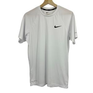 Nike swim t-shirt S Mens UVA UVB protection Hydroguard White Dri-Fit